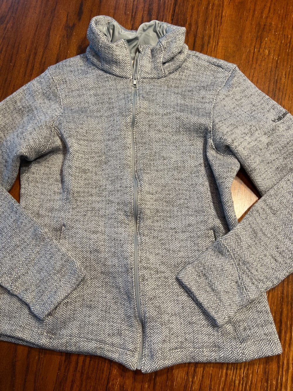 Columbia Women’s ' Light Grey Herringbone Zip Jacket